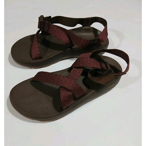 Chaco Cloud Z Sport Sandals Size 10 Burgundy Water Active Hike Buckle - Picture 1 of 11